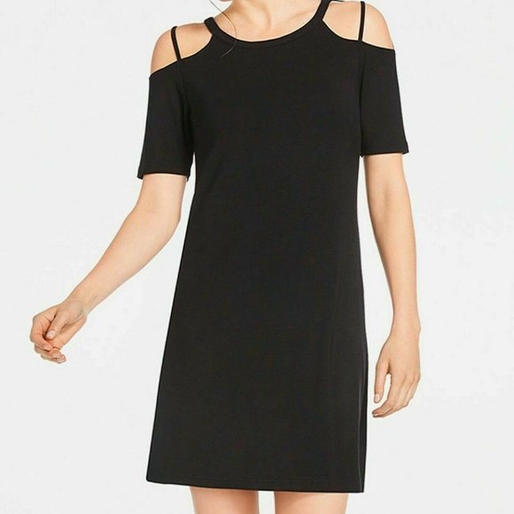 Fabletics Dresses & Skirts - Fabletics Black Sunburst Strappy T-Shirt Dress XS